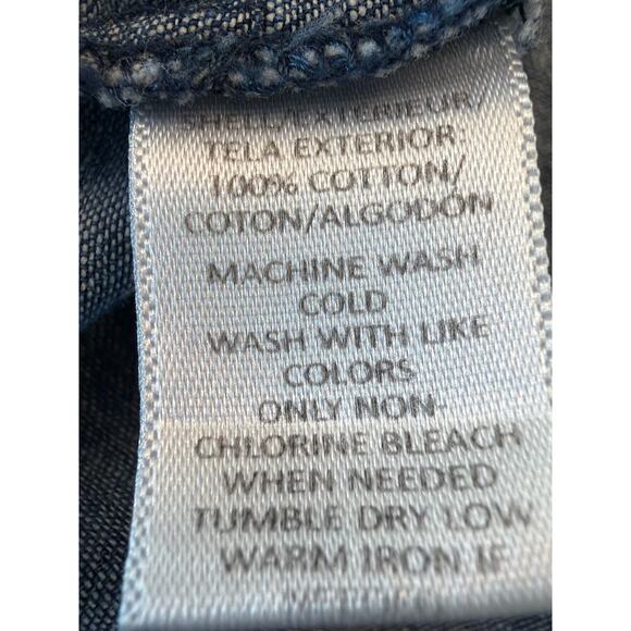 Loft chambray "the Softened shirt" in M.  button up. 100% Cotton - Picture 4 of 8